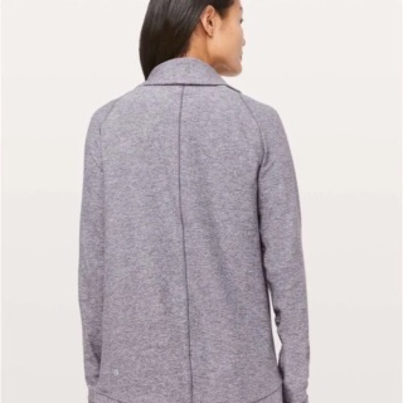 Lululemon Rulu Rally Wrap Heathered Graphite Purple Jacket Women's 10 - Picture 4 of 10